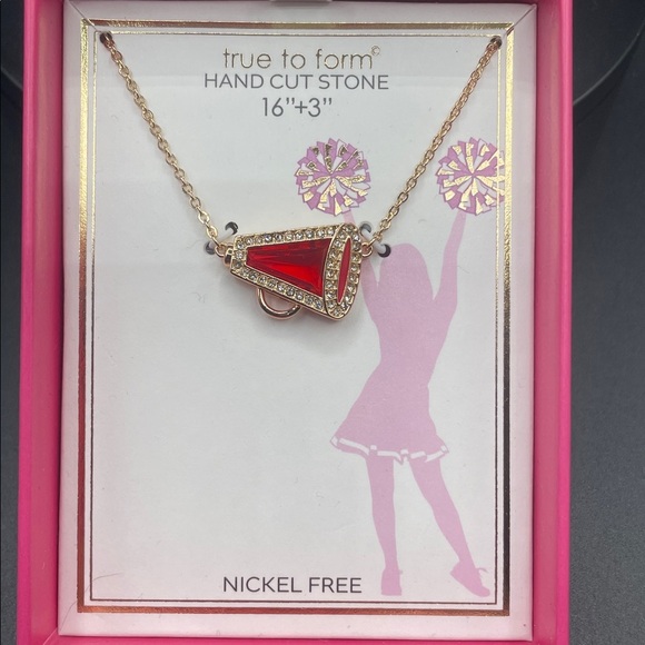 True to Form Red Megaphone Handbag Charm and Necklace Set NIB - Picture 4 of 7